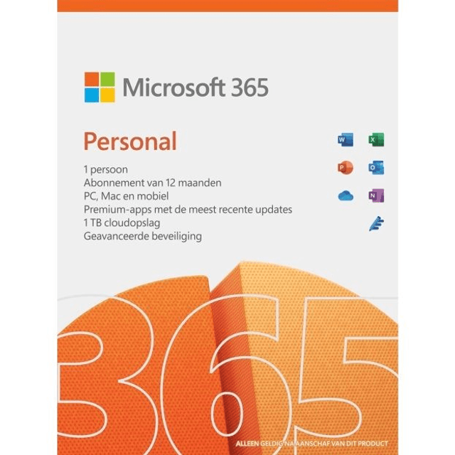 Microsoft 365 voor Personal - 1 jaar